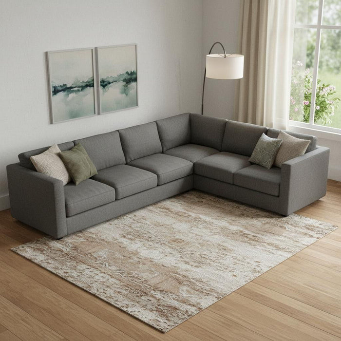 9' X 12' Wool Floral Hand Tufted Area Rug (722250) - Blue / Ivory