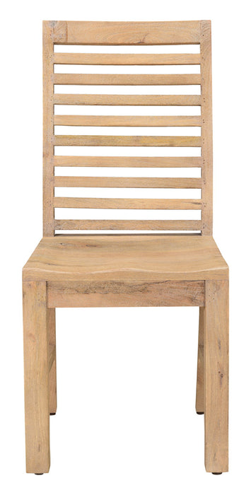 Solid Wood Ladder Back Dining Room Side Chairs (Set of 2) - Brown