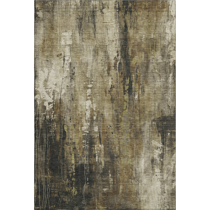 10' X 14' Abstract Washable Area Rug With UV Protection (697092) - Beige / Charcoal / Ivory