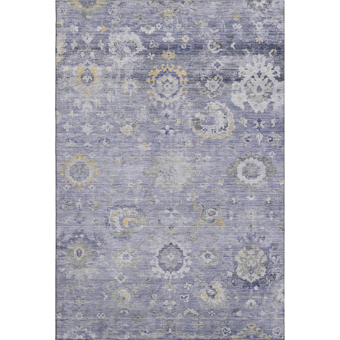 10' X 14' Oriental Washable Area Rug With UV Protection (693276) - Lavender / Gold / Ivory