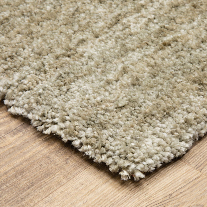 10' x 13' Shag Power Loom Stain Resistant Area Rug - Stone