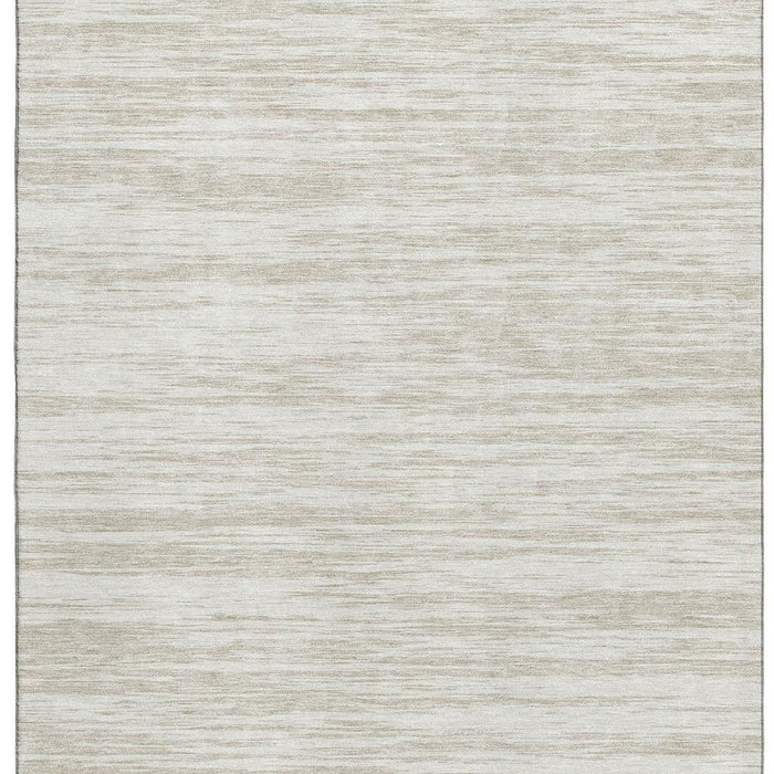 10' X 14' Striped Washable Area Rug With UV Protection (675606) - Ivory / Beige
