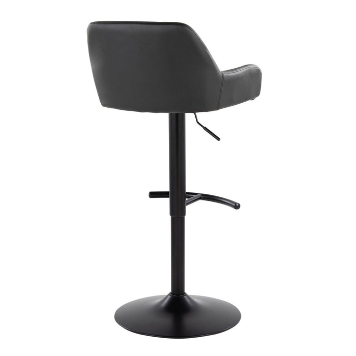 Daniella - Adjustable Barstool With Swivel - Black Metal (Set of 2)