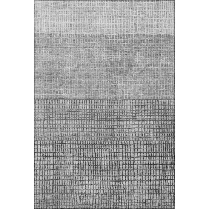 10' X 14' Geometric Washable Area Rug With UV Protection (705035) - Gray / Silver