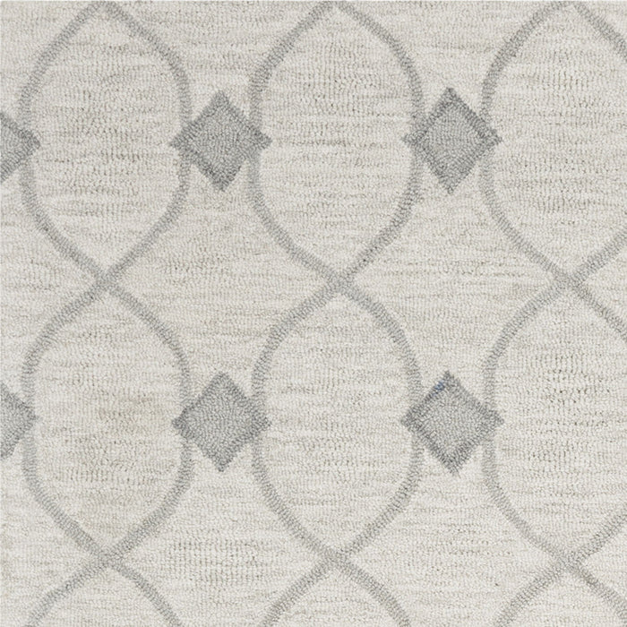 8' x 10' Hand Tufted Ogee Indoor Area Rug - Ivory