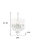 Silver Glam Faux Crystal Hanging Ceiling Lamp with see-through shade, chandelier style by HomeRoots