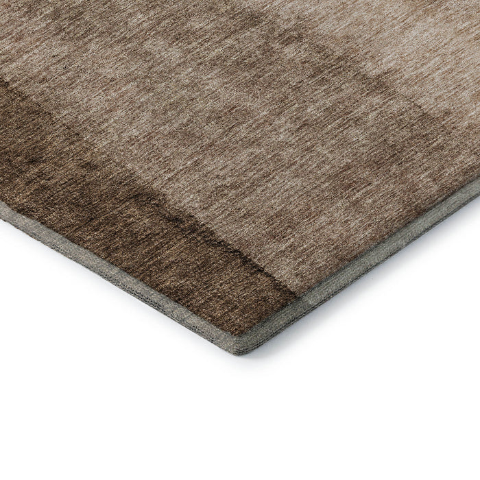 10' X 14' Ombre Washable Area Rug With UV Protection (656346) - Brown / Ivory