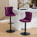 Set of two Giga modern upholstered swivel barstools with tufted backs, adjustable height, ideal for home, pub, or kitchen island.