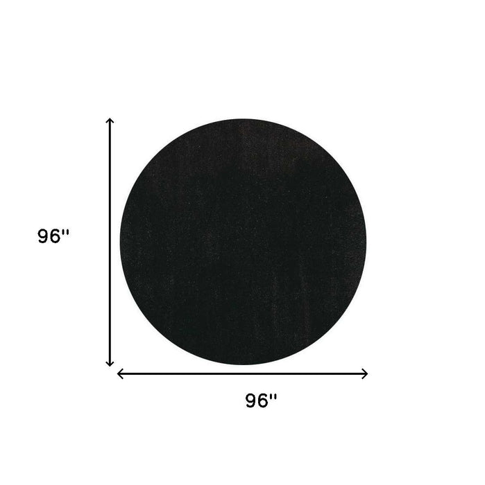8' Round Indoor Shag Rug - Espresso Brown