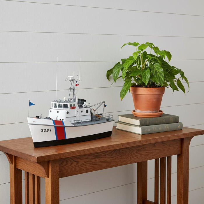Hand Painted Model Boat (624465) - White