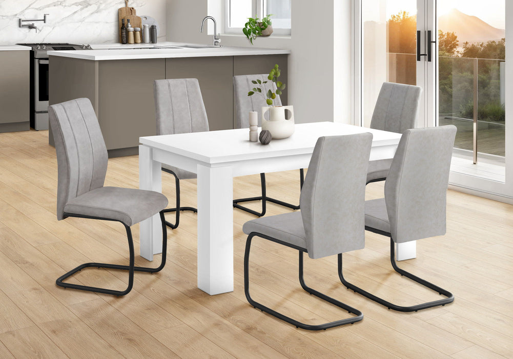 140" Solid Wood Dining Table - White