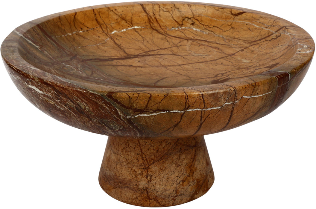 Simpson genuine marble bowl from Meridian Furniture, showcasing smooth marble surface and elegant round design.
