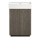 Giga bathroom vanity with sink, freestanding wood grain cabinet with storage drawers and modern design for bathroom decor.