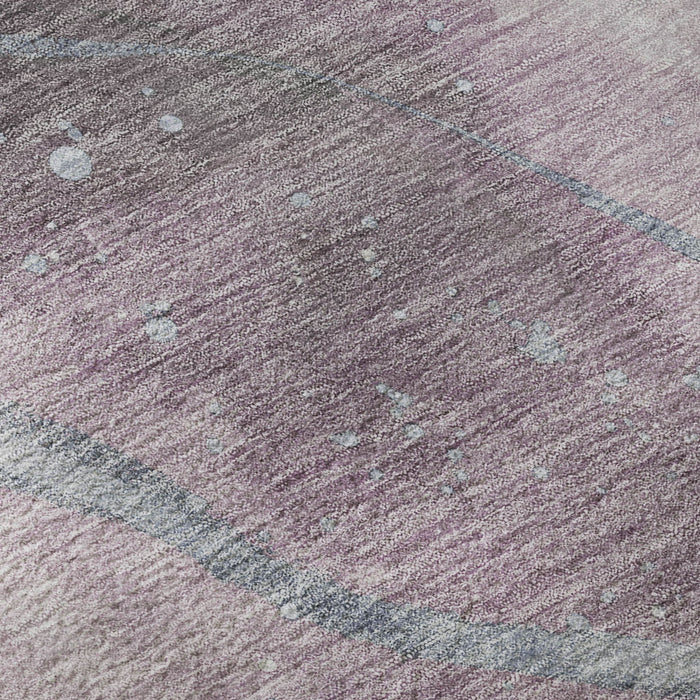 10' X 14' Abstract Washable Area Rug With UV Protection (694248) - Lavender / Blue / Ivory