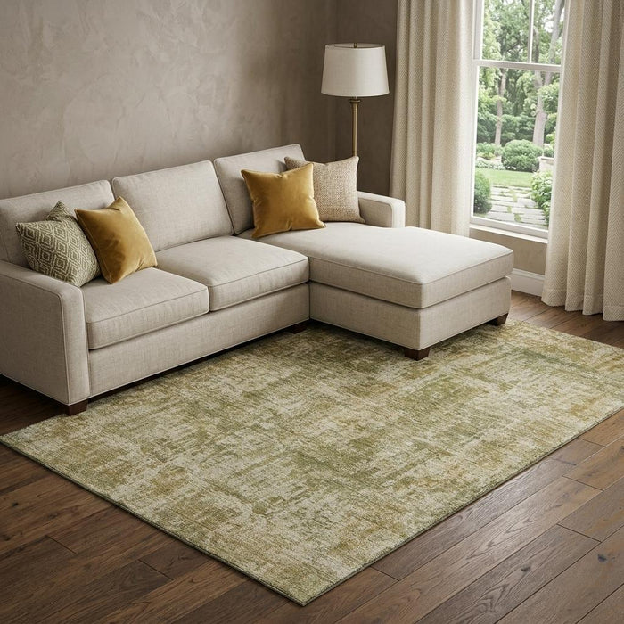 10' X 14' Abstract Washable Area Rug With UV Protection (695294) - Taupe / Beige