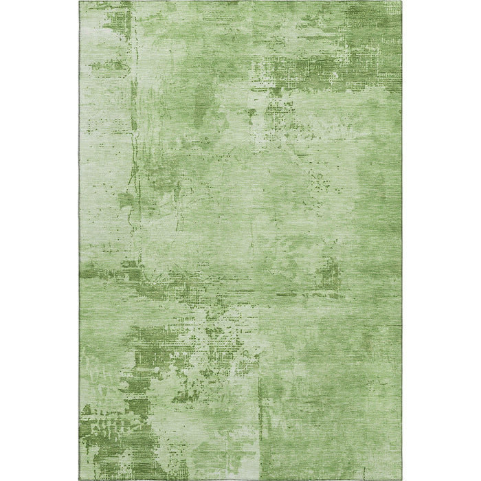 10' X 14' Abstract Washable Area Rug With UV Protection (683189) - Green / Beige