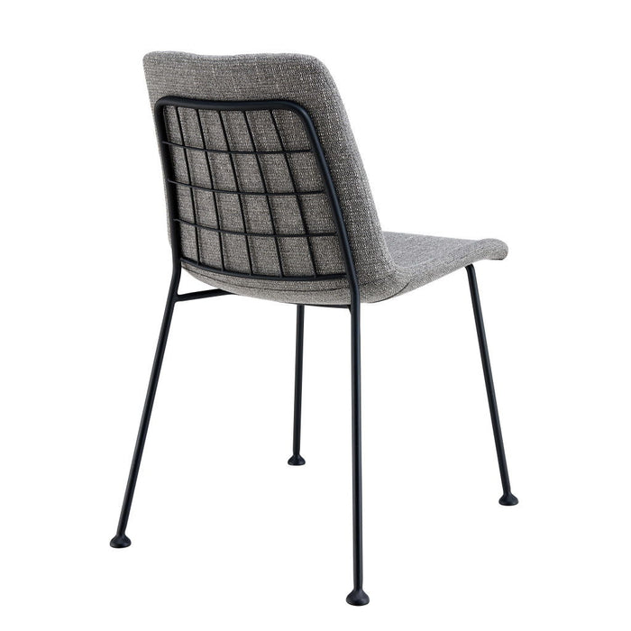 Upholstered Fabric Dining Side Chairs (Set of 2) - Light Gray