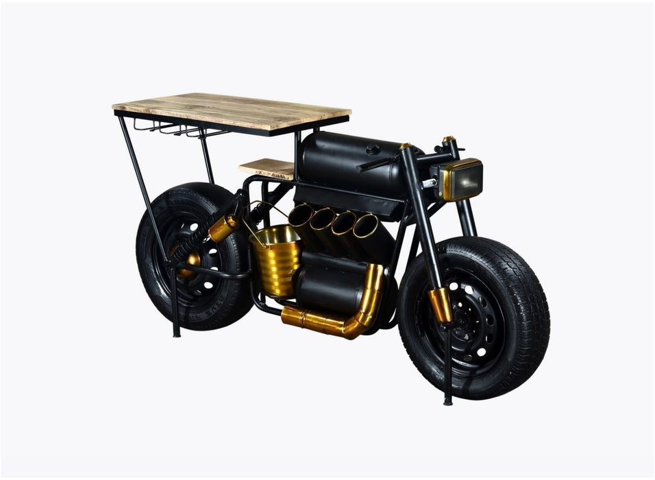 17" X 70.5" X 33" Vector Bike Bar - Black / Gold