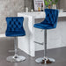 Set of two Giga swivel barstools with adjustable height, tufted upholstered seats, comfortable backs, for home pub or kitchen island