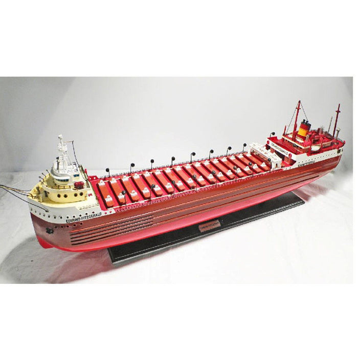 Hand Painted Model Boat - Red / Dark Brown