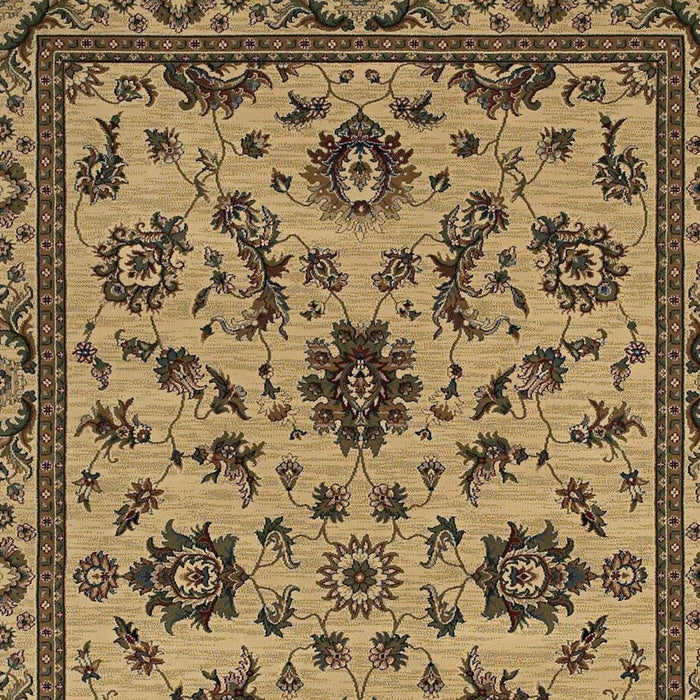 10' X 13' Oriental Area Rug (574385) - Ivory / Green