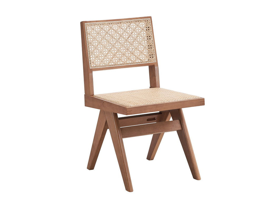 Wood Open Back Dining Side Chairs (Set of 2) - Natural