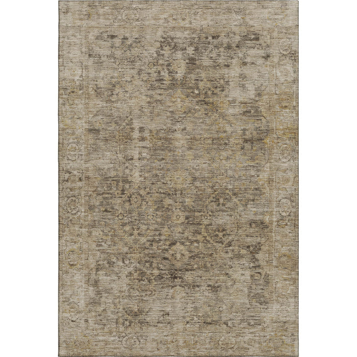 10' X 14' Oriental Washable Area Rug With UV Protection (700931) - Brown / Beige