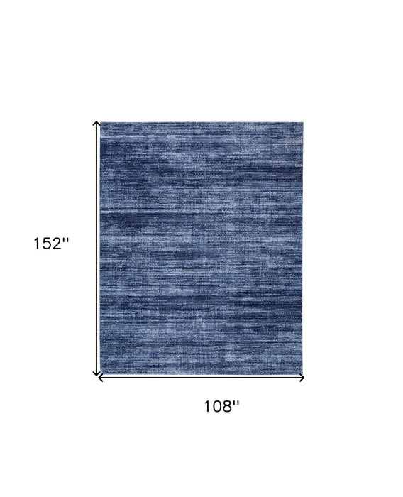 9' x 13' Power Loom Area Rug - Blue And Gray