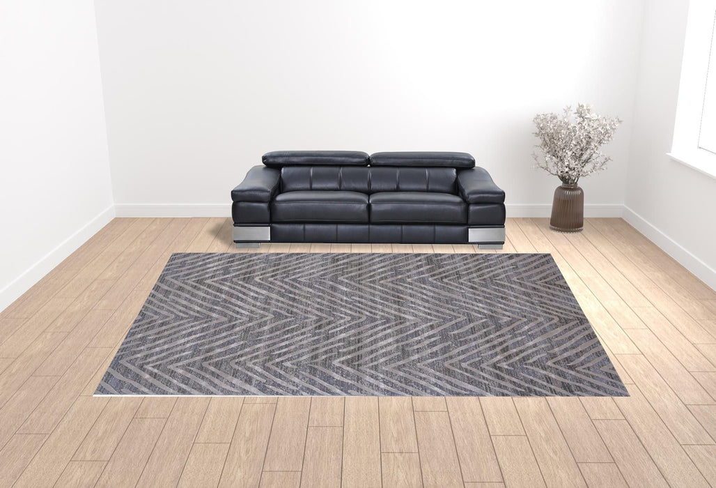 12' x 15' Abstract Area Rug - Dark Gray