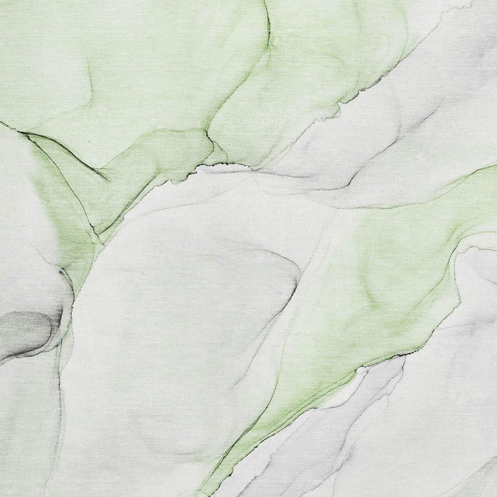 10' X 14' Abstract Washable Area Rug With UV Protection (647146) - Green / Ivory