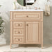 Giga wood bathroom vanity with sink, flip-out drawer, two soft-close drawers, and one soft-close door, modern storage design