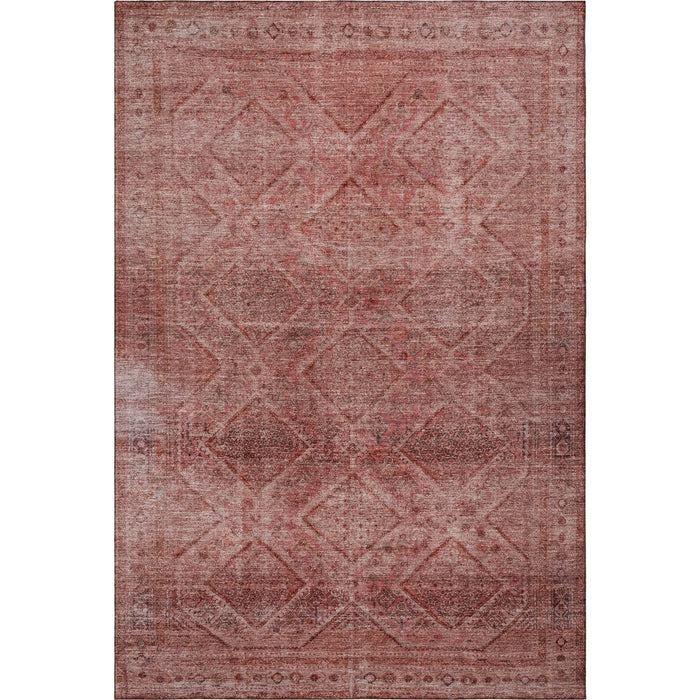 10' X 14' Geometric Washable Area Rug With UV Protection (716761) - Pink / Mauve