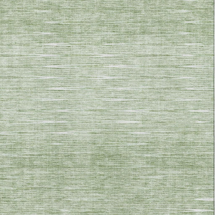 10' X 14' Abstract Washable Area Rug With UV Protection - Artichoke Green And Gray