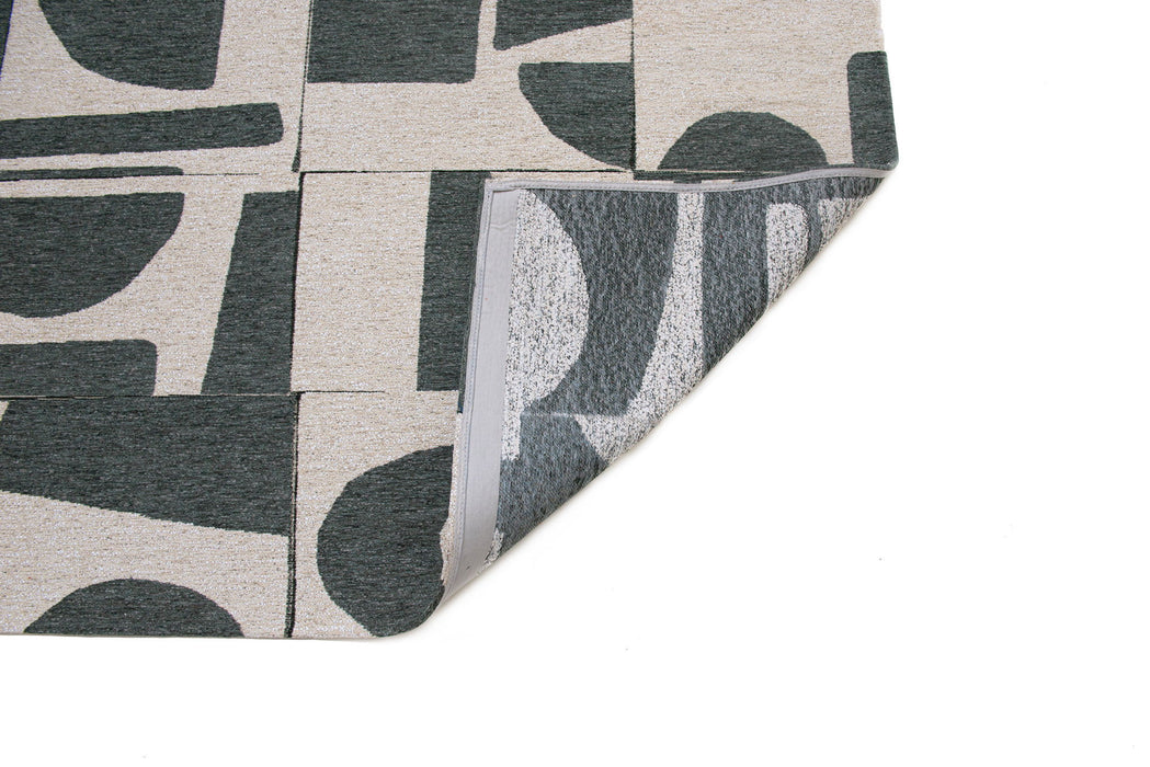 7' X 9' Geometric Washable Non Skid Area Rug (551967) - Gray / Green