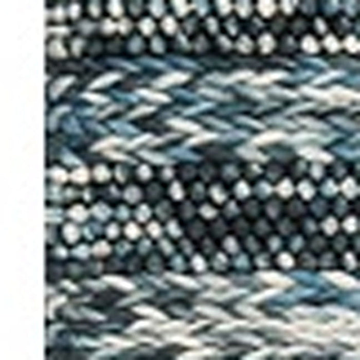 9' x 13' Wool Ikat Hand Woven Area Rug - Blue