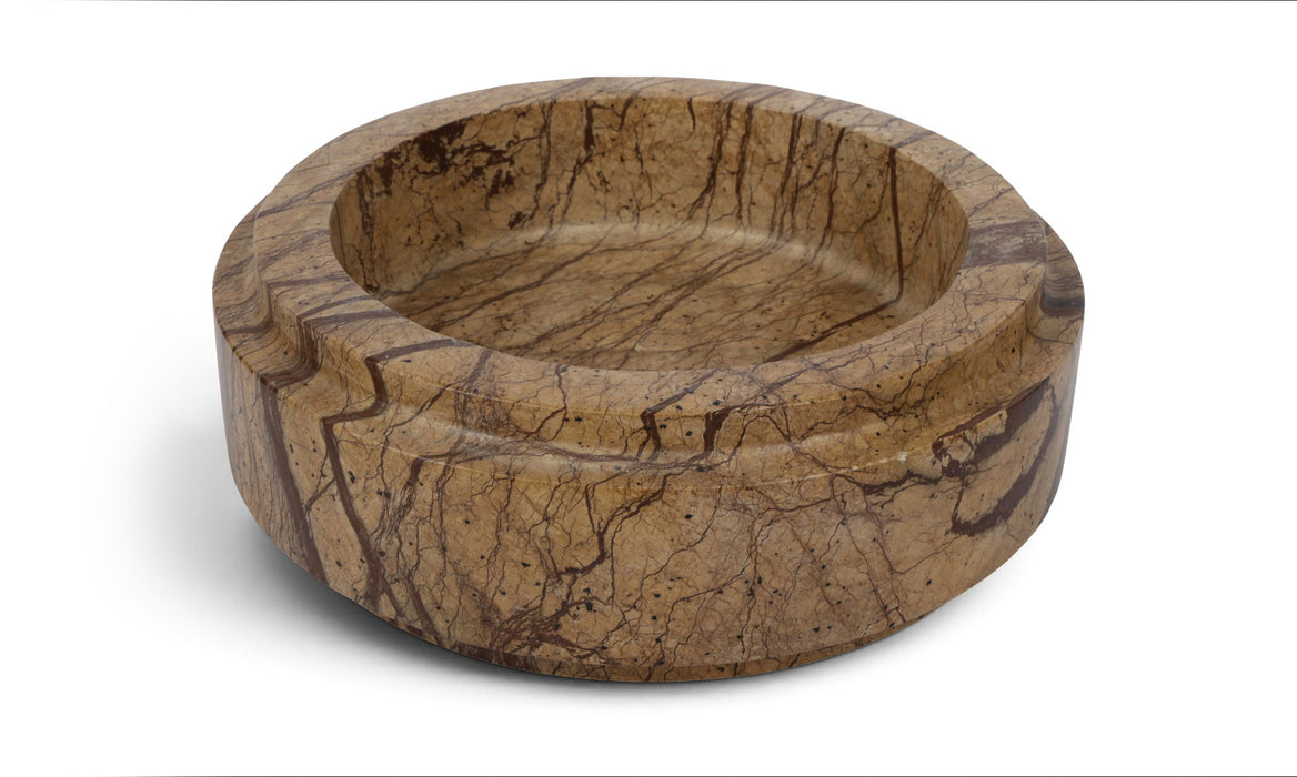 Genuine marble bowl from Meridian Furniture's Parsons collection, showcasing a smooth, polished surface and elegant design.
