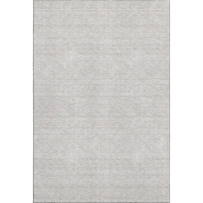 10' X 14' Abstract Geometric Washable Area Rug With UV Protection (672374) - Taupe / Ivory