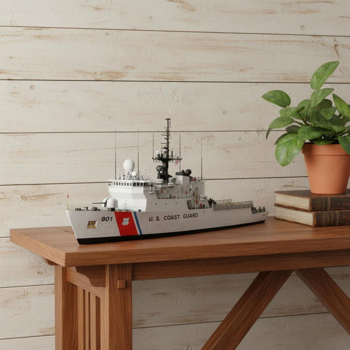 Hand Painted Model Boat (624504) - White