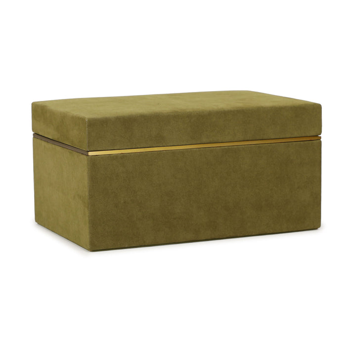 Pisa - Vegan Suede Contract-Grade Storage Box - Green