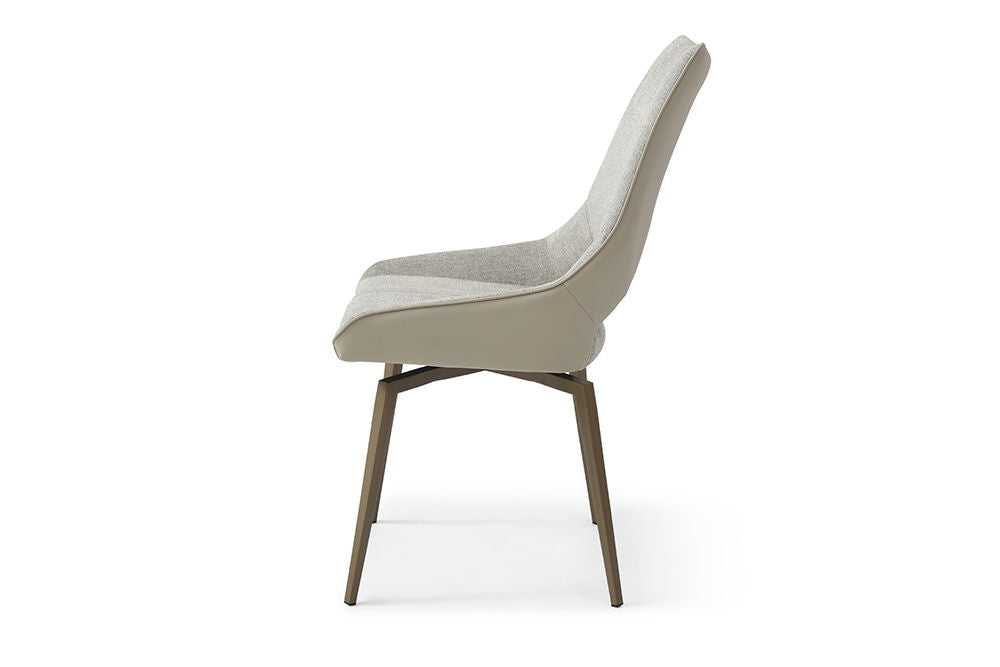 1239 - Swivel Chair - Beige / Champagne