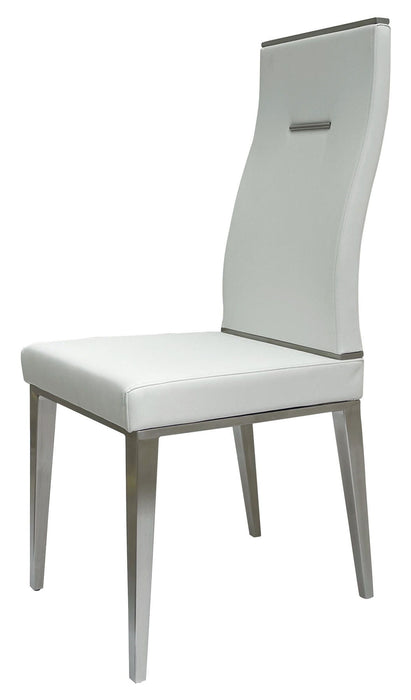 Upholstered Faux Leather Dining Side Chairs (Set of 4) - White