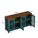 Giga elegant 4-door sideboard with tempered glass doors and wooden finish, showcasing storage and display space in a modern design.