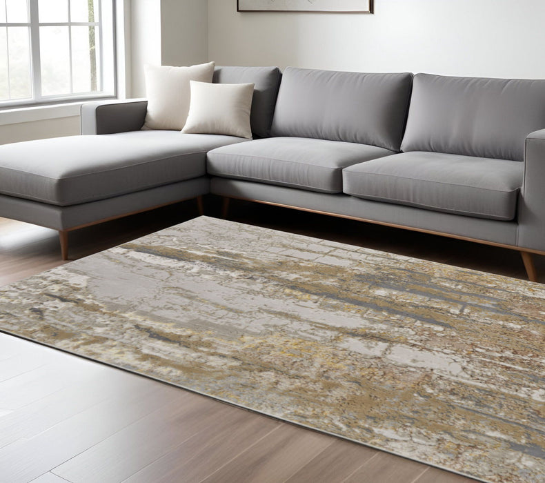 12' X 18' Abstract Area Rug - Ivory