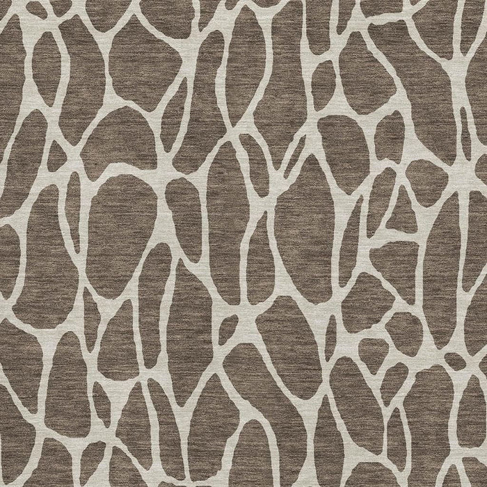 10' X 14' Geometric Washable Area Rug With UV Protection (680397) - Brown / Beige