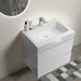 Giga Alice wall-mounted bathroom vanity with large storage and one-piece sink basin, modern floating design, no drain or faucet included.