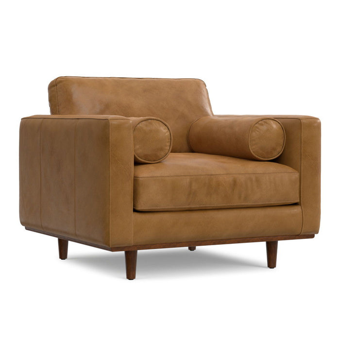 43" Leather Arm Chair - Brown