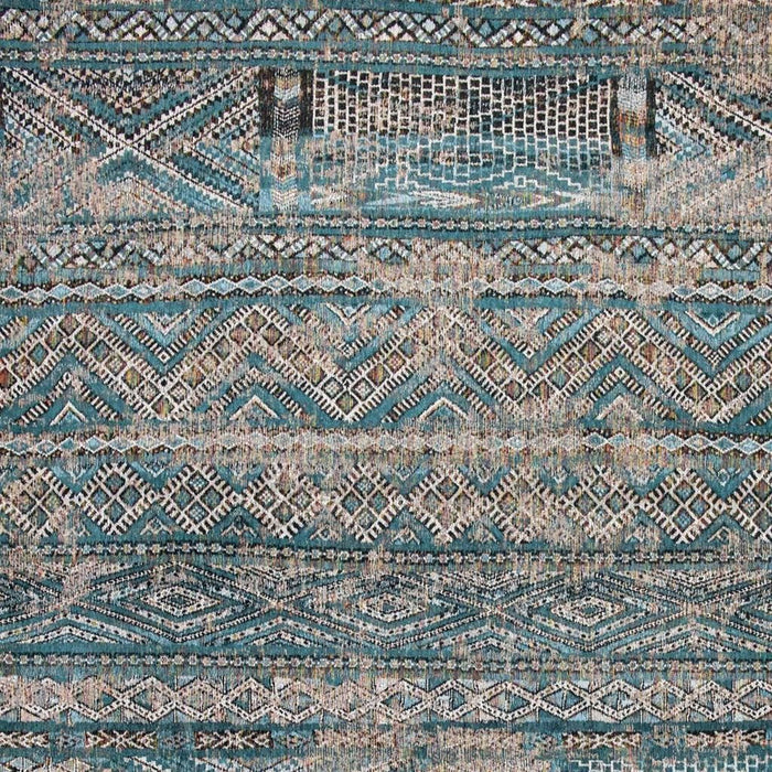7' X 9' Oriental Kilim Washable Area Rug (548594) - Blue / Gray