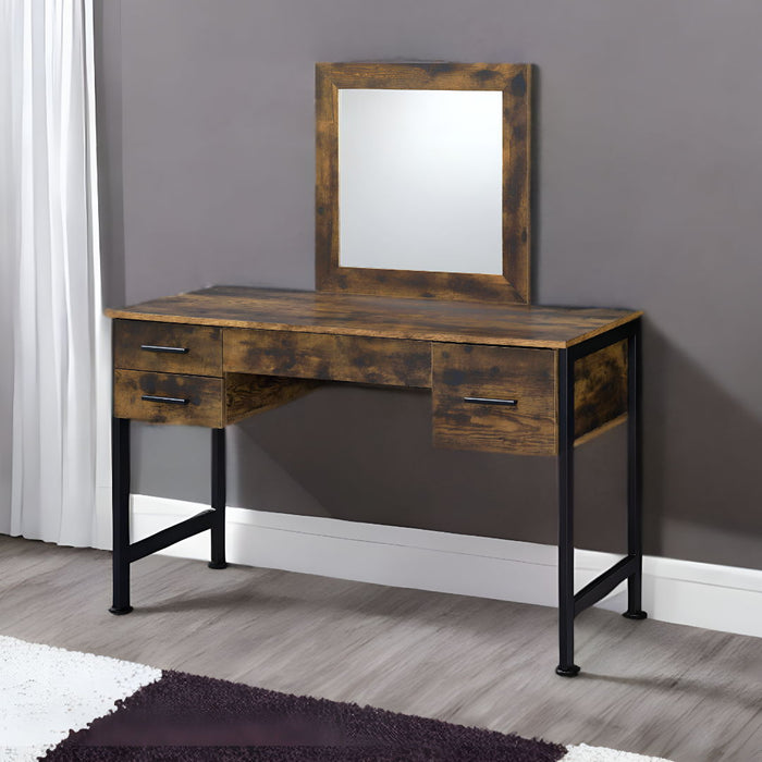 Finish Dresser Mirror - Rustic Oak & Black