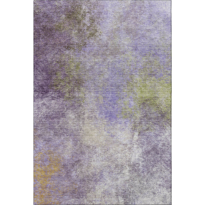 10' X 14' Abstract Washable Area Rug With UV Protection (710580) - Purple / Green