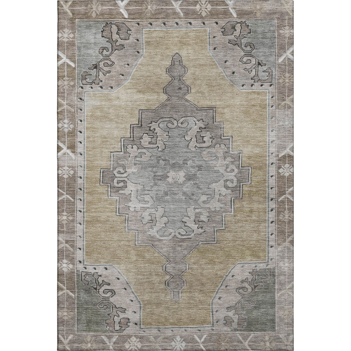 10' X 14' Oriental Washable Area Rug With UV Protection (699448) - Beige / Gray / Charcoal